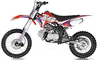 HHH DB X18 125CC Dirtbike Apollo RFZ Racing Gas Dirt Bike with Twin Spare Heave Duty Steel Frame Big Tires 17/14 inch 4 Speed Dirtbike for Youth Adult Vitacci Dirtbike