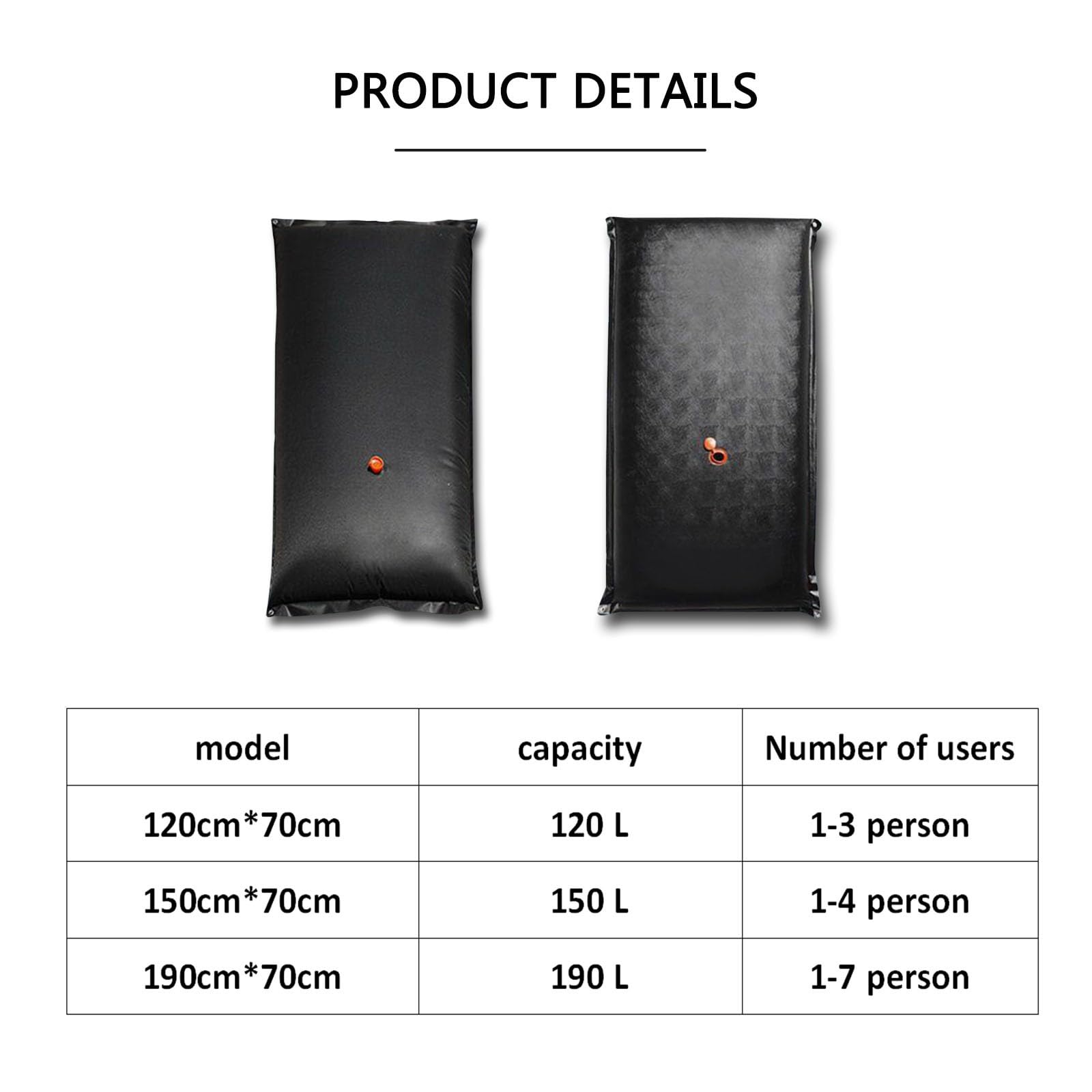 Ducha Solar para Acampar, Bolsa de Ducha Solar Garden Yard Bolsa de baño de vejiga de Agua de Gran Capacidad(Size:120cm)