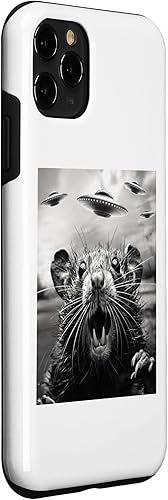 Miniatura 3 de iPhone 11 Pro Alien UFO Funny Rat Graphic Tee Case