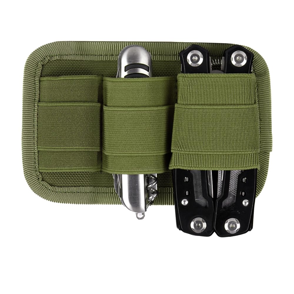 Sport Tool Pouch, EDC Pouch Tool Organizer Nylon Pocket Zoned Tool Bag with Hook & Loop Fastener for Multitools Backpack - Image 2