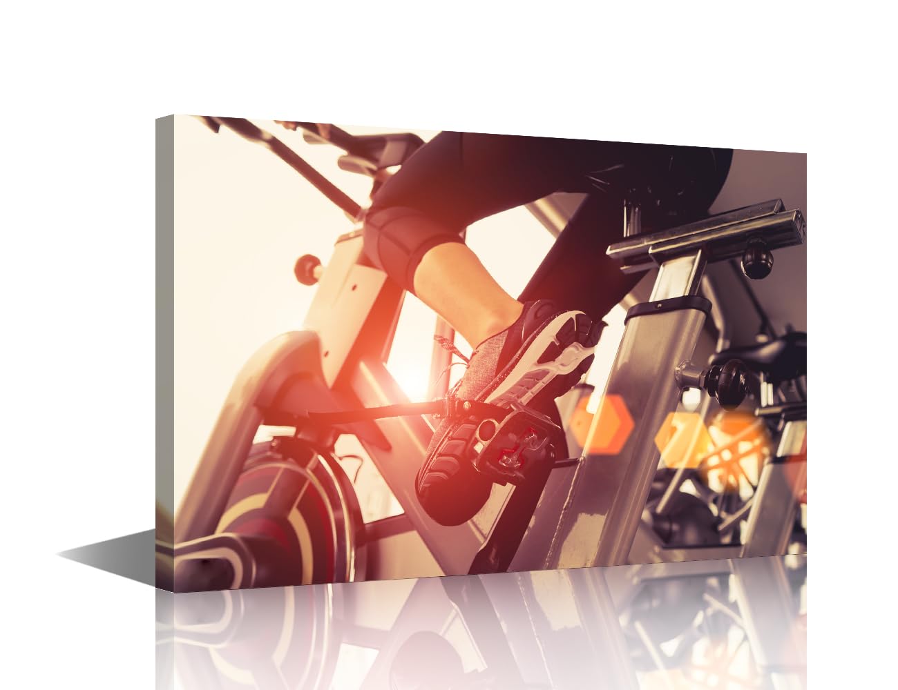 Wall Art for Living Room Sport Fitness Bedroom Wall Decor Bodybuilding Wall Paintings for Office Exercise Bike Cardio Workout Print On Canvas Modern Artwork Stretched Framed Ready to Hang 18x12 in โ image 1