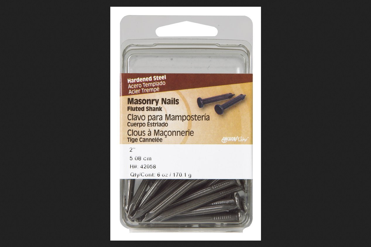 Hillman 2 in. L Masonry Steel Nail Fluted Shank Flat