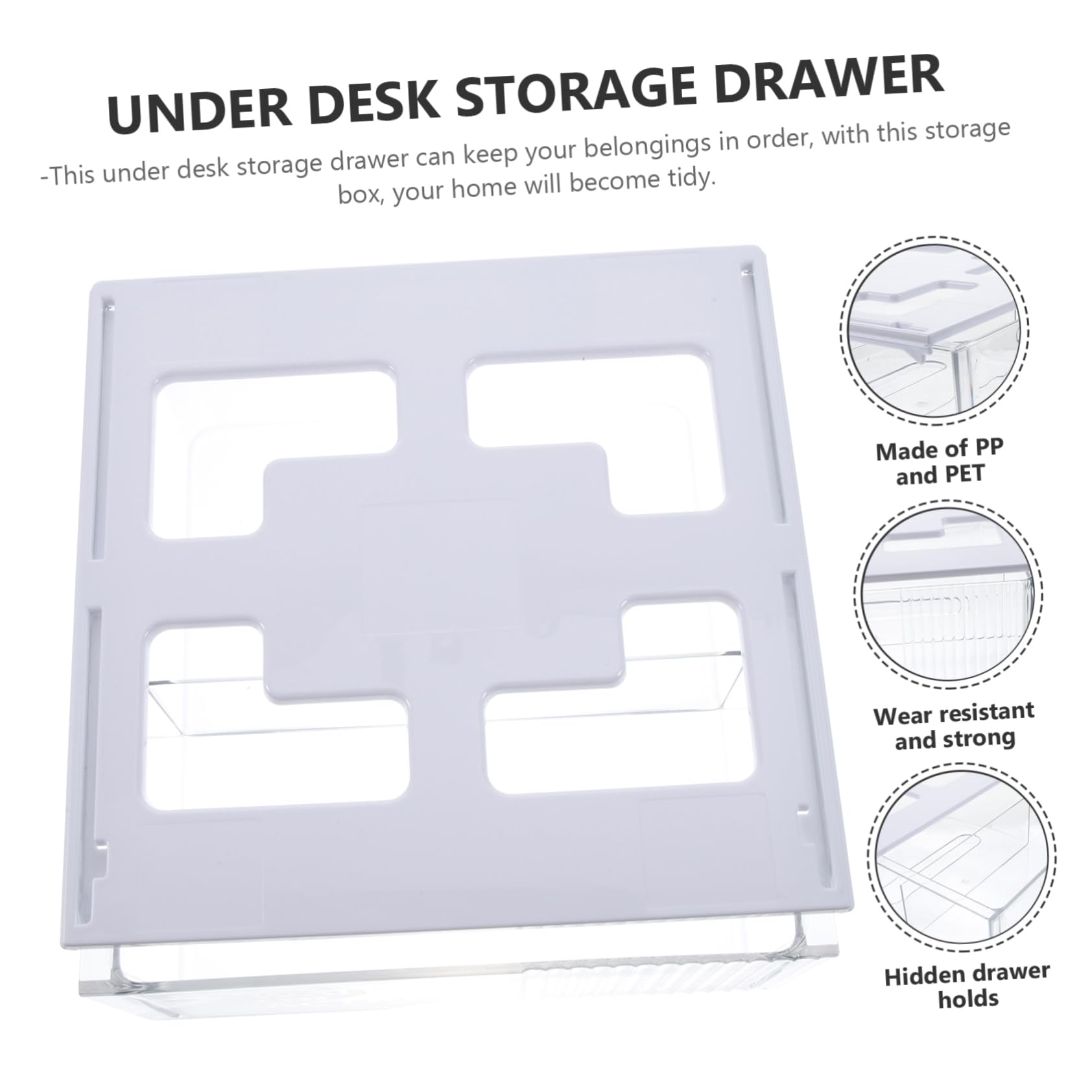 Uonlytech 1pezzi Scatola Cassetto In Pp Di Qualità Scatola Portaoggetti Resistente E Durevole Per Casa Design Cassetto Facile Da E Trasportare Per Scaffali Cancelleria Bicchieri Ecc