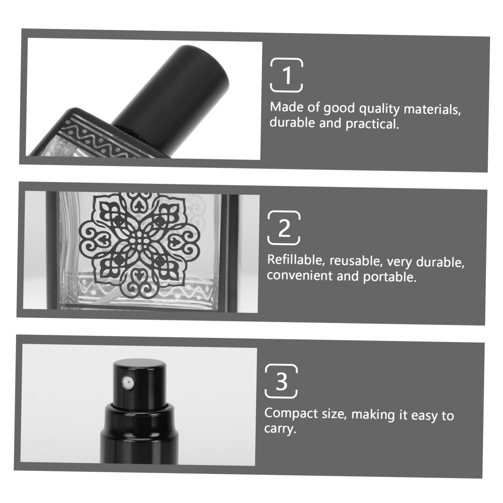 Beaupretty 8pièces Flacons De Parfum Rechargeables Vaporisateurs De Voyage Pratiques De Design Aléatoire