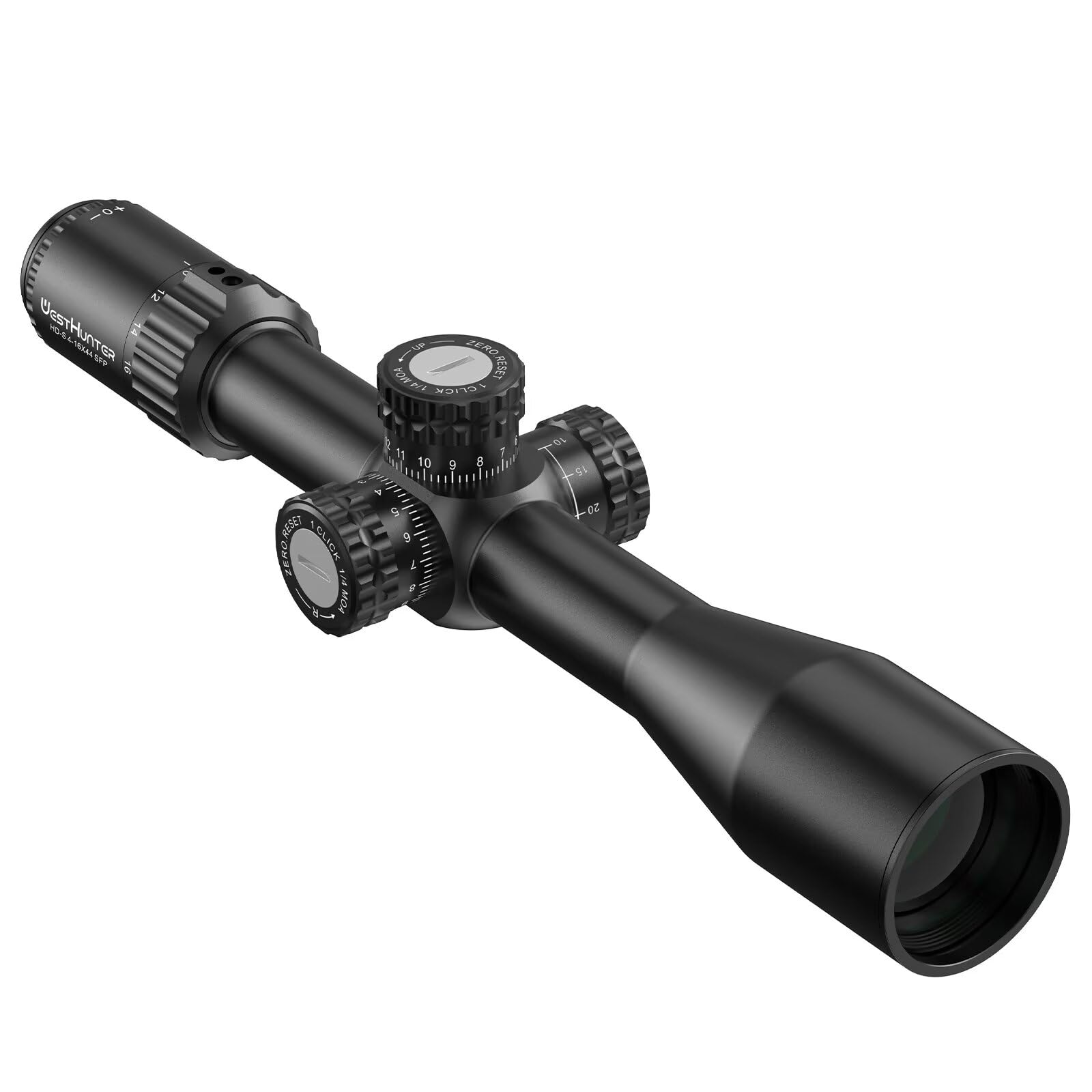 WestHunter Optics HD-S 4-16x44 SFP - Lunette de Visée, Tube 30 mm, Second Plan Focal, Tir Tactique de Précision 1/10 MIL & 1/4 MOA