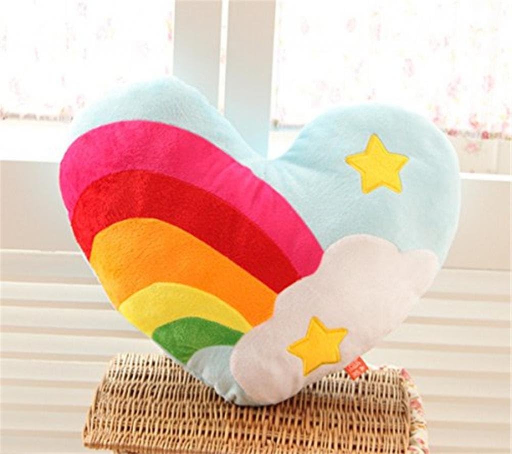 Wantop Rainbow heart shaped pillow Throw Pillows Cushions Gift of love - Five-pointed star