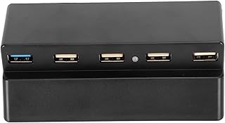 for PS4 Slim Gaming Console Hub, 4 USB Port Hub for PS4 Slim, USB 3.0 High Speed USB 2.0 Super Transfer Speed Charger Controller Splitter Extension Adapter