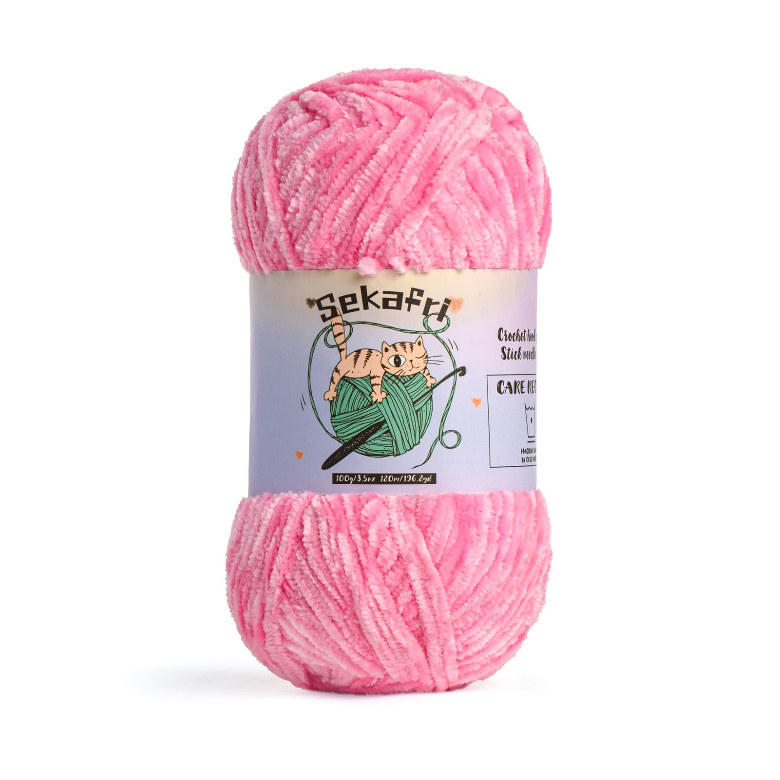 Fuzzy Chenille Yarn for Crocheting Amigurumi Crochet Yarn Rose