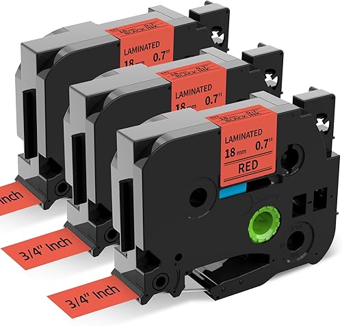 Miniatura 8 de Label KINGDOM Cinta transparente de repuesto blanca sobre transparente de 0.94 pulgadas para Brother TZe-155 TZe155 TZe155 de 1 pulgada, cinta