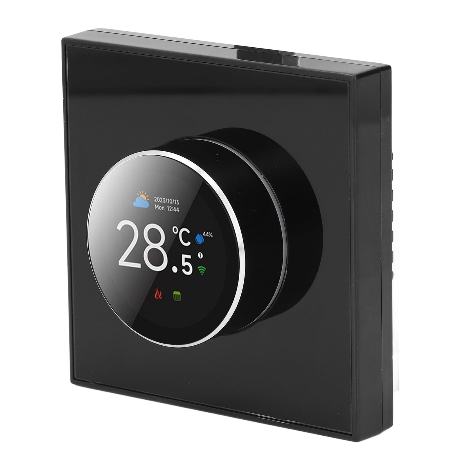 Focket Termostat Inteligentny z Pokrętłem do Podgrzewania Wody, WiFi | Cyfrowy termostat z ekranem TFT o przekątnej 1,81 cala, dwukierunkowym pokrętłem, oświetleniem otoczenia, 95–240 V AC, do