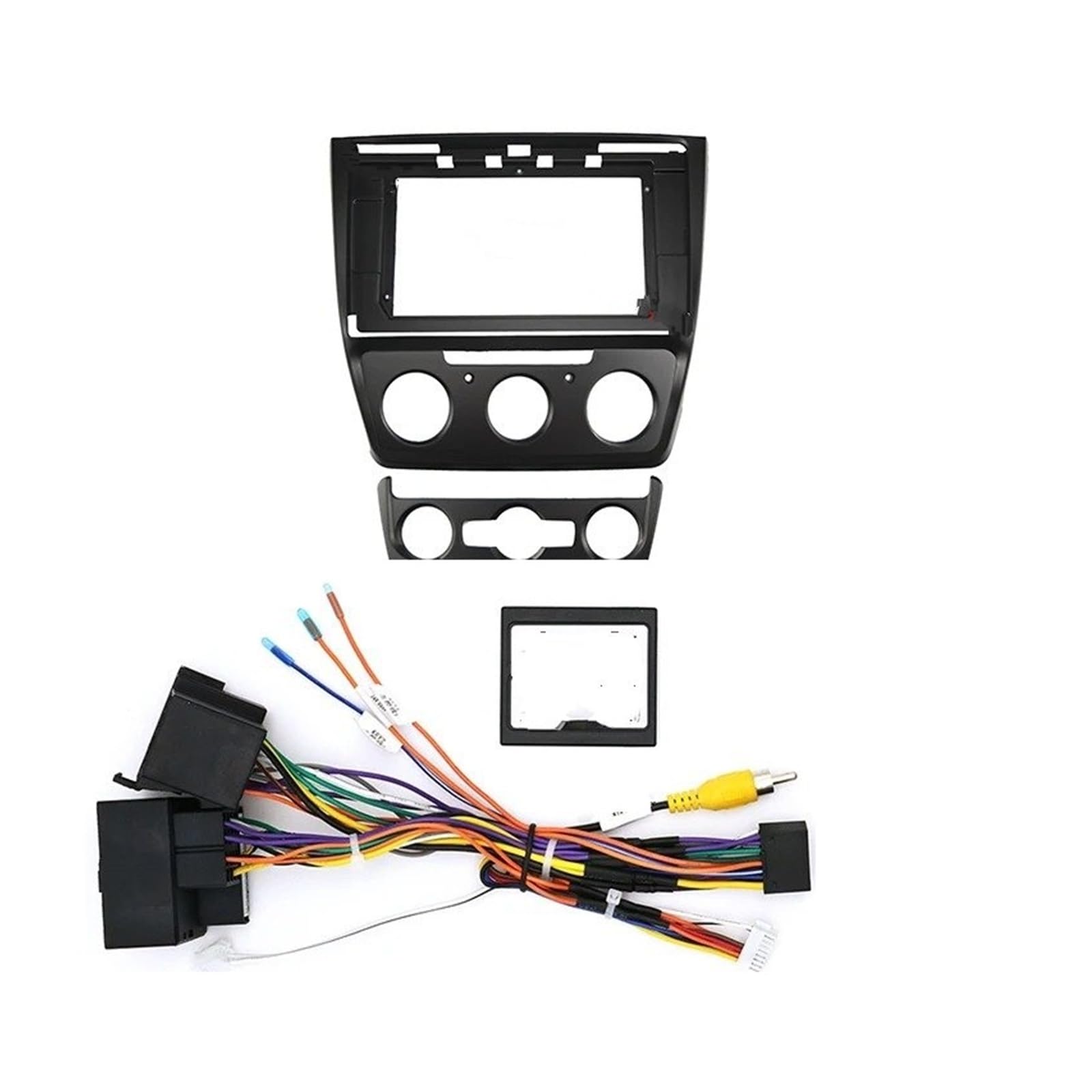 Fascia Marco para Skoda para Yeti para Manual AC/Auto AC 2014 10,1 Pulgadas 2 DIN Car Radio Fascia Panel Marco Tablero Kit De Montaje Juego Panel Radio