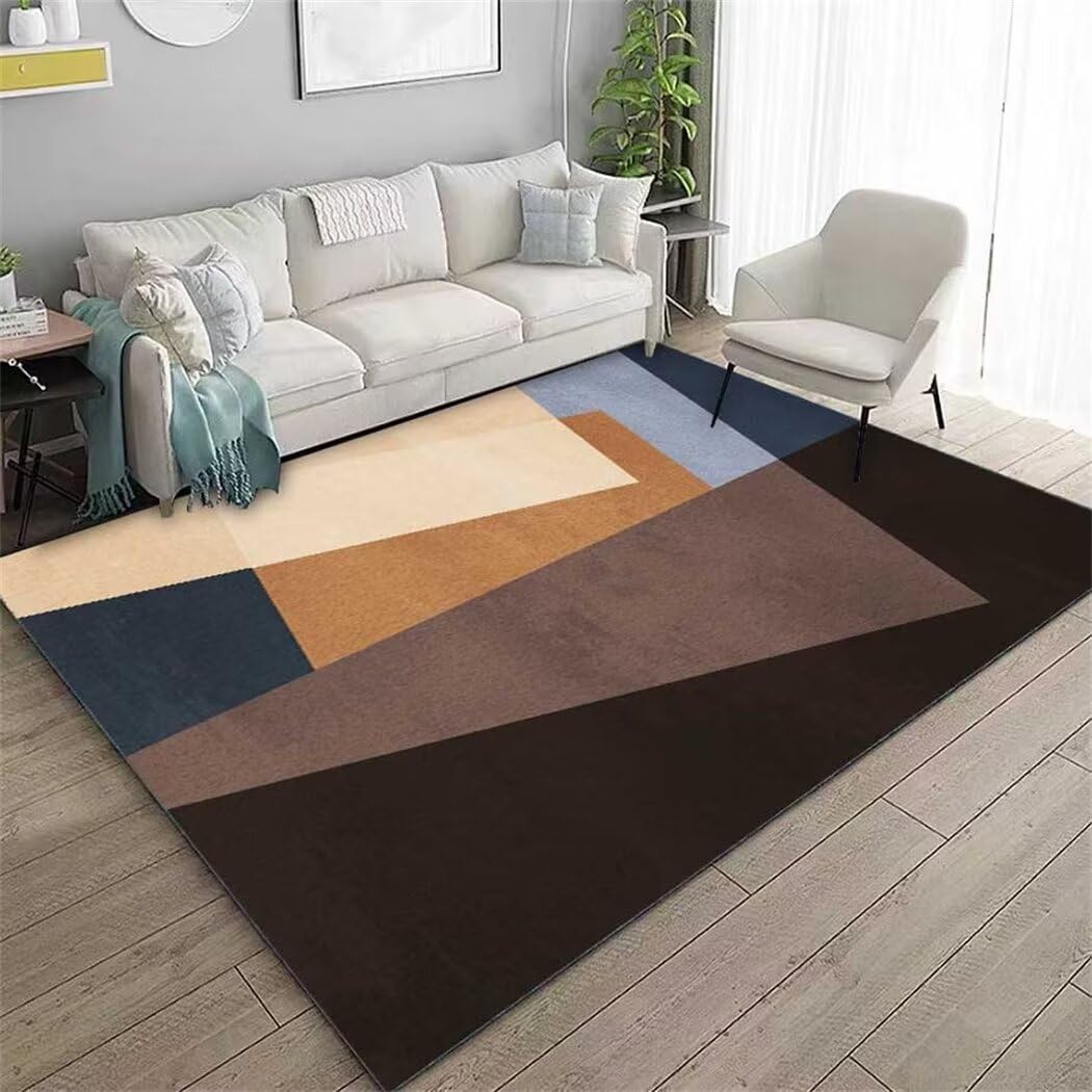 Tapis oriental 140x200cm pour salon moderne et grand tapis de chambre hypoallergénique