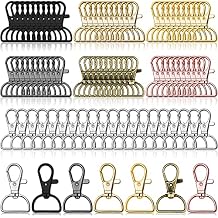 Swivel Clasp Hooks, Anezus 80Pcs Key Chain Clip Hooks, D Ring Clip Lanyard Hardware for Keychain Making, Lanyard Making, Purse Hardware, DIY Craft 3/4 Inside Width