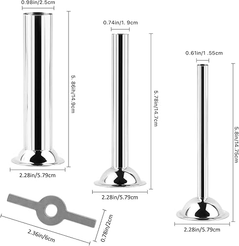 Miniatura 2 de Kit para hacer salchichas, tubo de relleno de salchichas de acero inoxidable para picadora de carne tamaño 5, molinillo de alimentos