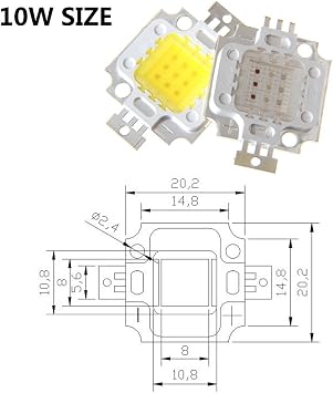 CHANZON High Power Led Chip 10W Full Spectrum Plant Grow Light