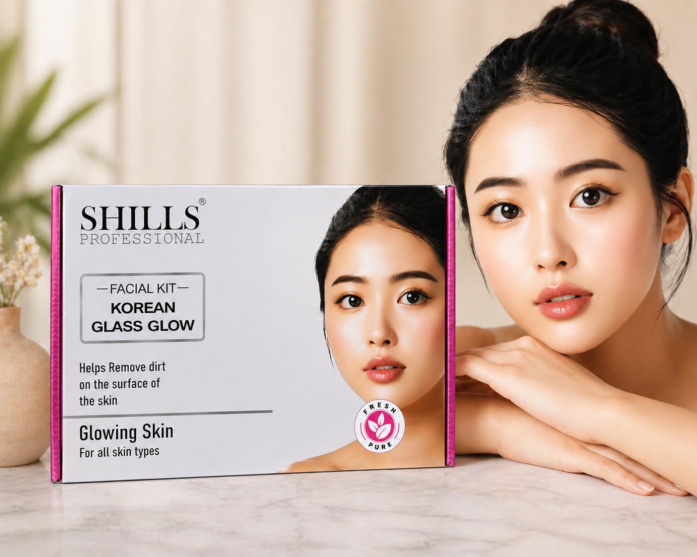 PRATHNA CREATION SHILS Professional Korean Glass Glow Facial Kit for Glowing Skin, Deep Cleansing & Brightening, All Skin Types 1