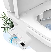 HOPOPRO Non-Electric Bidet Attachment: Ultra-Slim Dual Nozzle Toilet Bidet, Adjustable Pressure, Feminine & Rear Wash, 1-Min Easy Install
