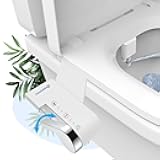 HOPOPRO Bidet Attachment for Toilet, Non-Electric Bidet Ultra-Slim Dual Nozzle (Feminine/Rear Wash), Cold Water Bidets Sprayer for Existing Toilets with Adjustable Pressure Control 1-Min Install