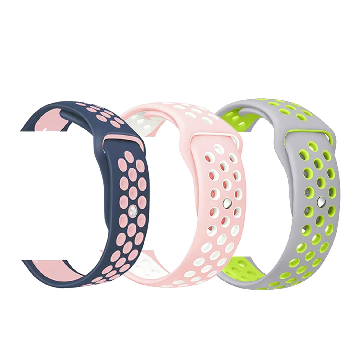 HXFRTYU 3 Pack Silicone Band Compatible for Gizmo Watch 3 2 1/Gabb Watch 3 2 1/SyncUP Watch/Cosmo JrTrack 3 2 1 Watch, 20mm Waterproof Sport Watch