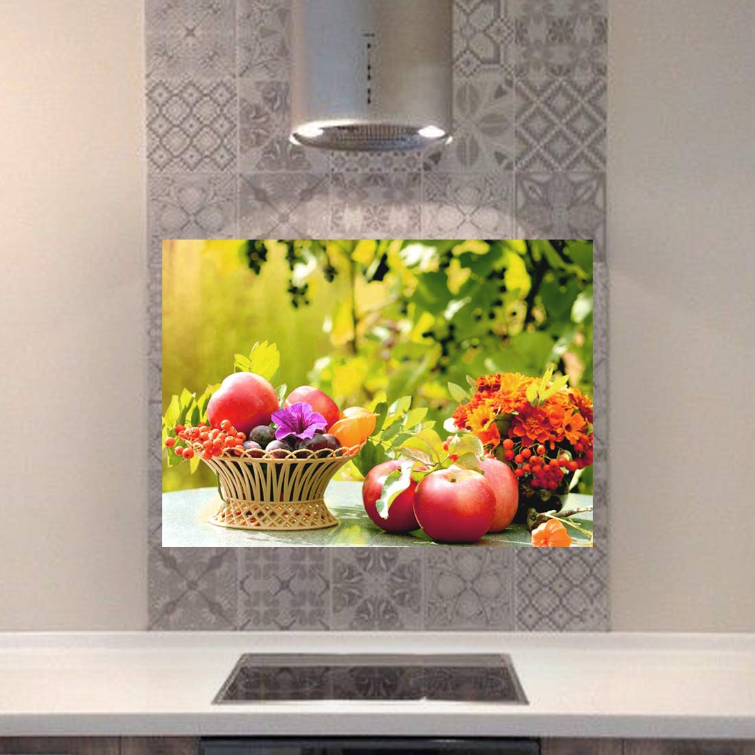 Rangoli Vinyl Wall Sticker, Multicolour (Model Number: Kitchen Wall Sticker 09) 1