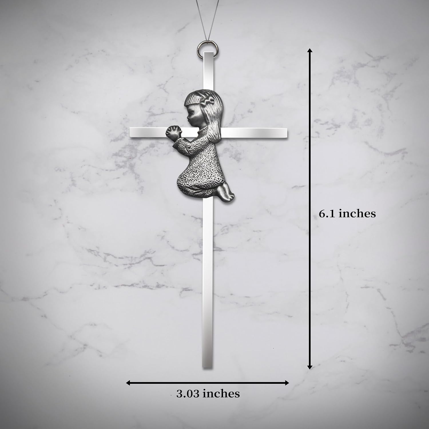 CHIMUYU Boy Girl Cross Wall Decor Baptism Gifts for Boys, Girls, Kids, Christening, First Holy Communion, Baby Shower, Birthday, Catholic Gift (Girl, 1)
