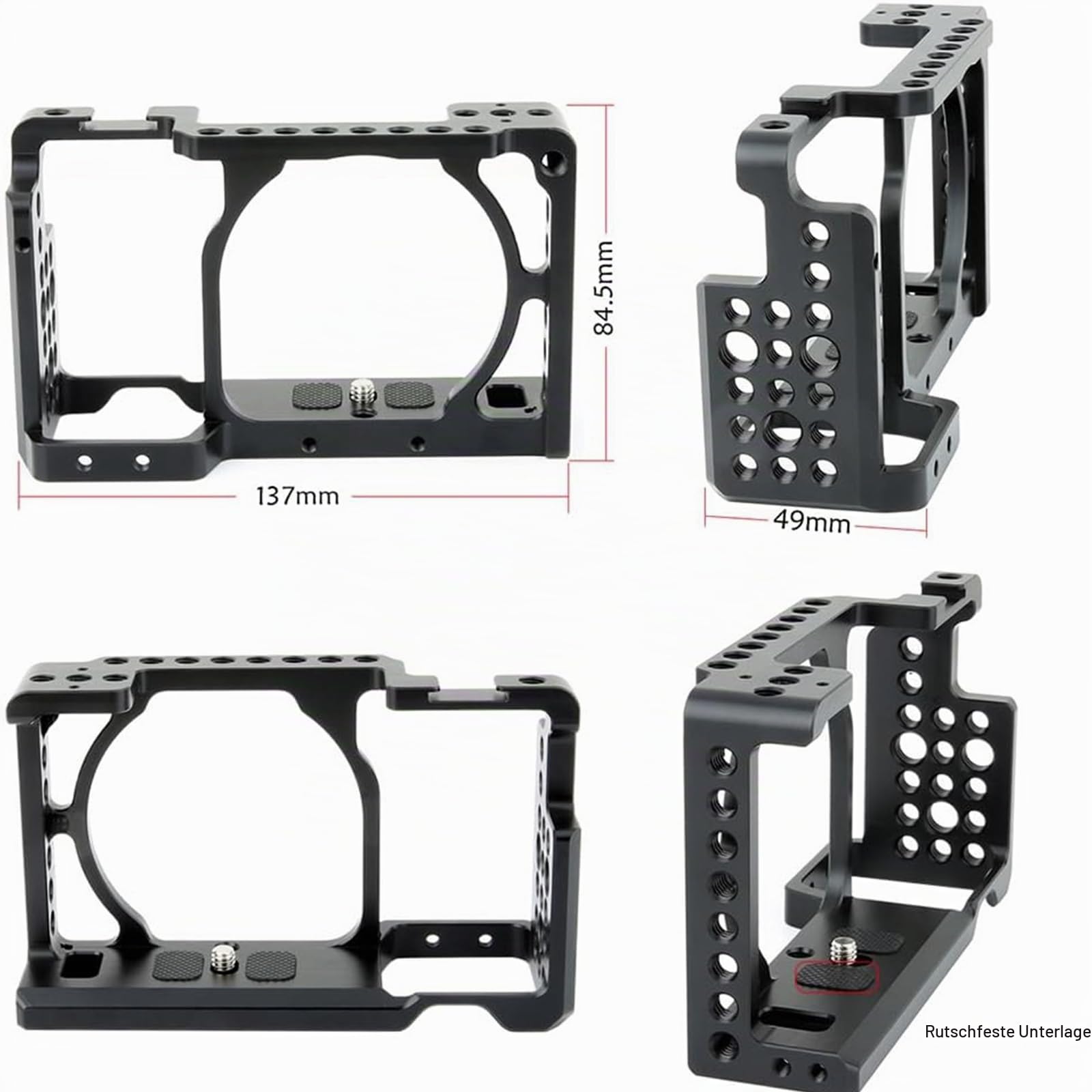 NICEYRIG Aluminium Kamera Käfig für So-ny A6100 A6400 A6300 A6000 NEX7 mit 1/4” Gewinde und Cold Shoe
