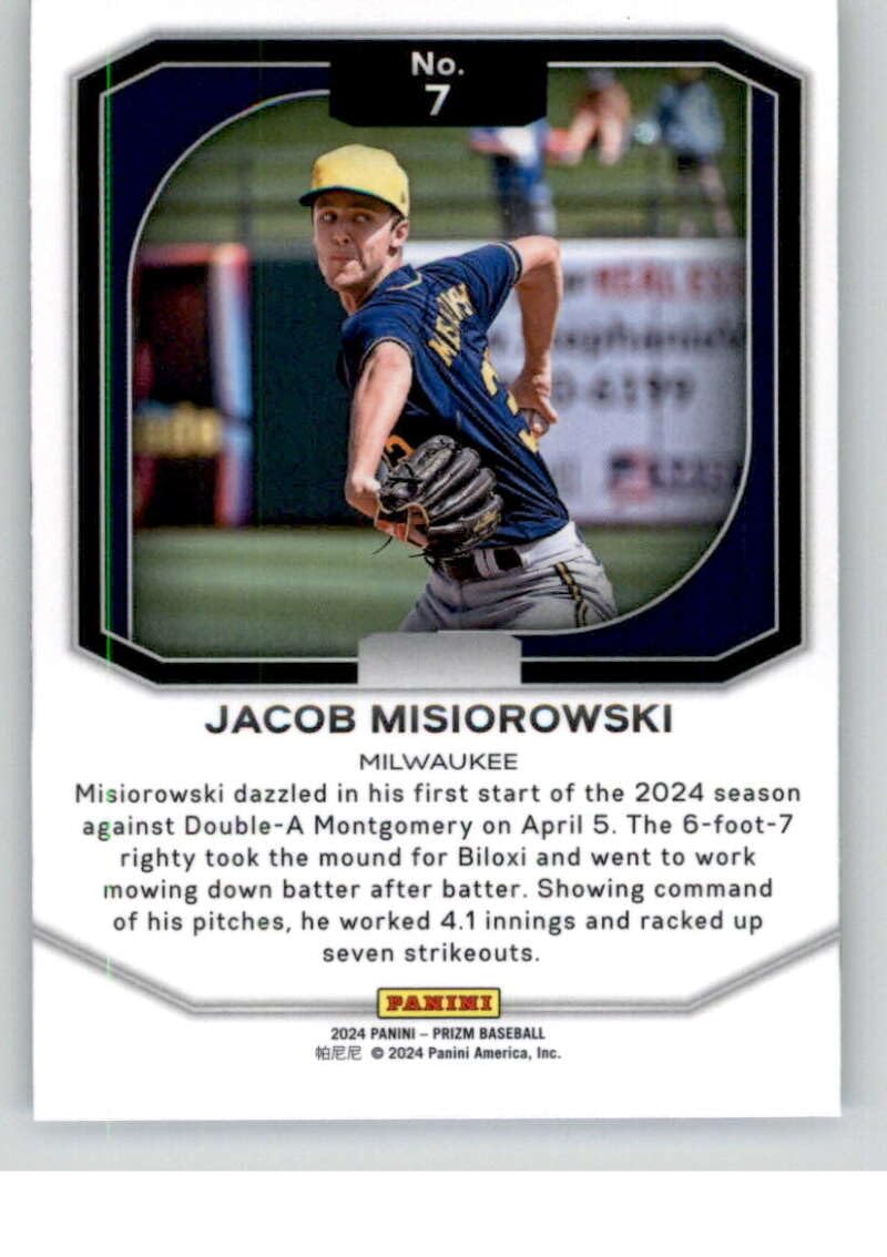 Amazon.com: 2024 Panini Prizm Top Tier #7 Jacob Misiorowski