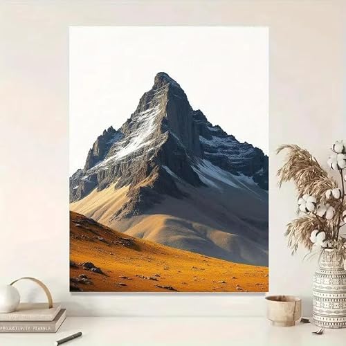 IHHGNB Frameless Mountain Peak Canvas Wall Art, Nature Landscape Painting, Modern Home Decor Prints for Living Room Bedroom(80x120cm(31x47in)/No frame)