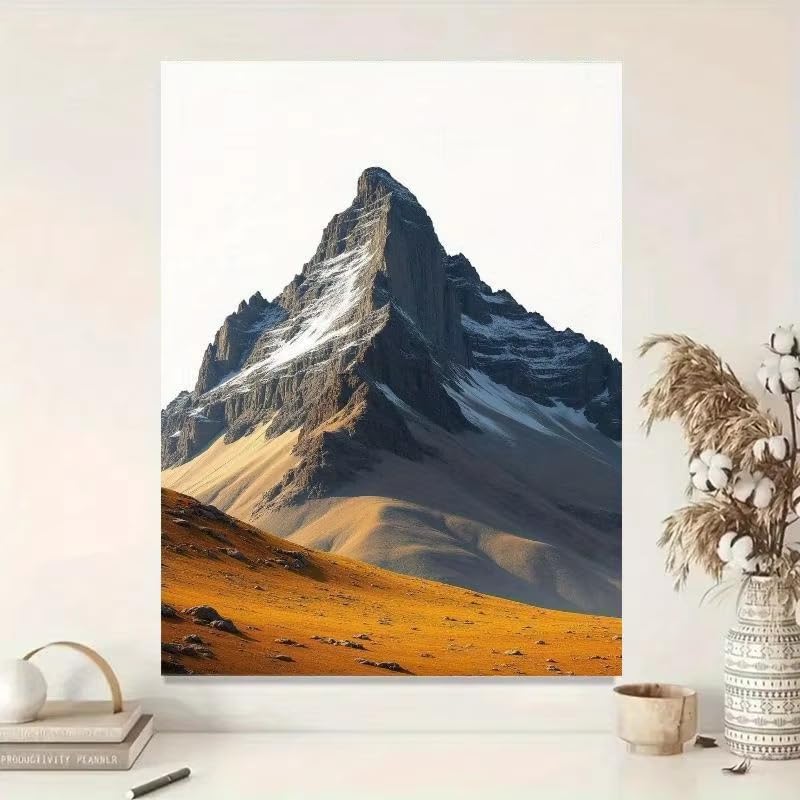 Tableau sur toile sommet de montagne 70x90 cm decoration moderne paysage naturel sans cadre