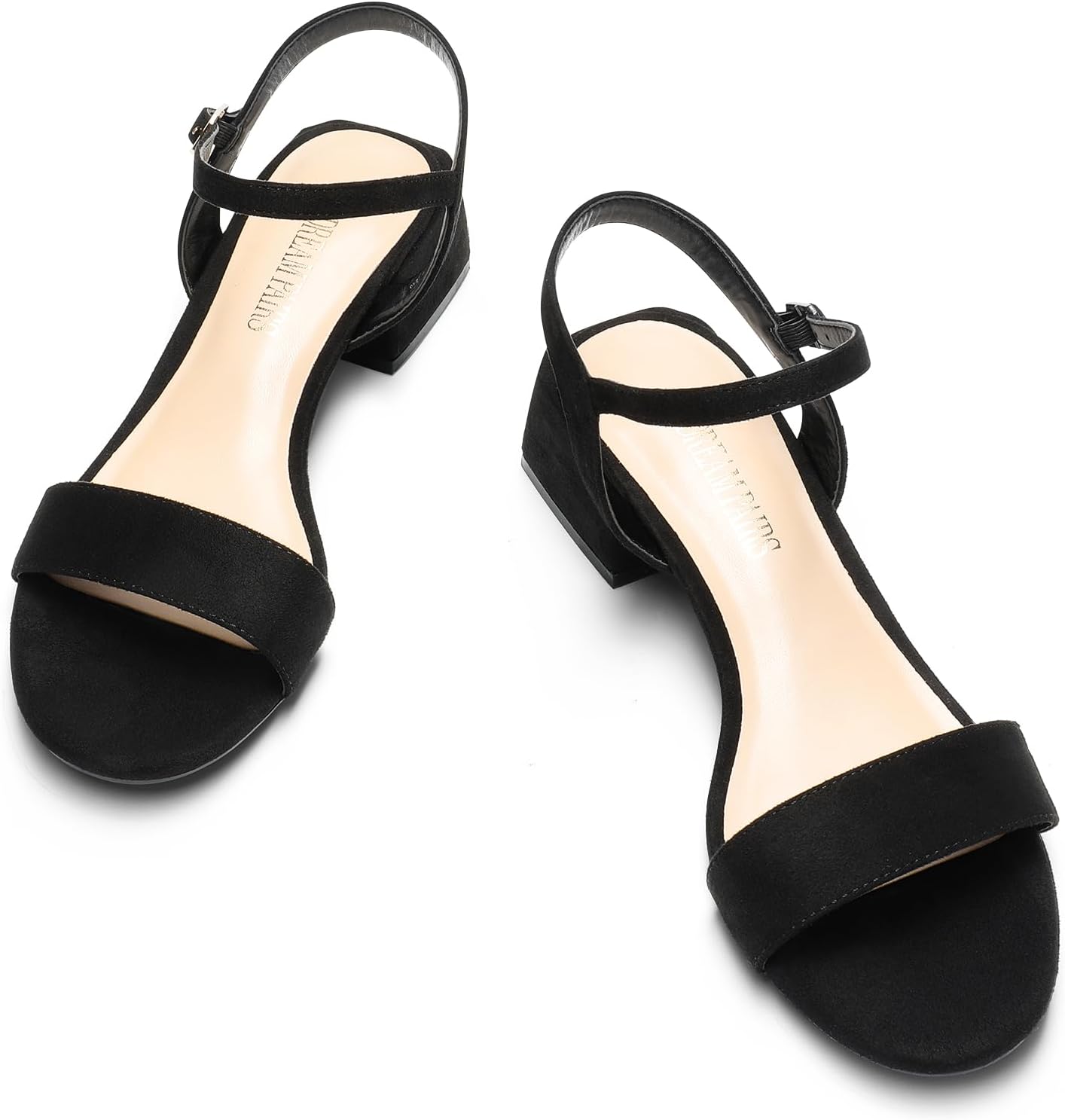 DREAM PAIRS Women's Low Heels for Women Classic Open Toe Ankle Strap Block Chunky Heel Sandals Holiday Party Wedding Dress Pumps Shoes - Image 4