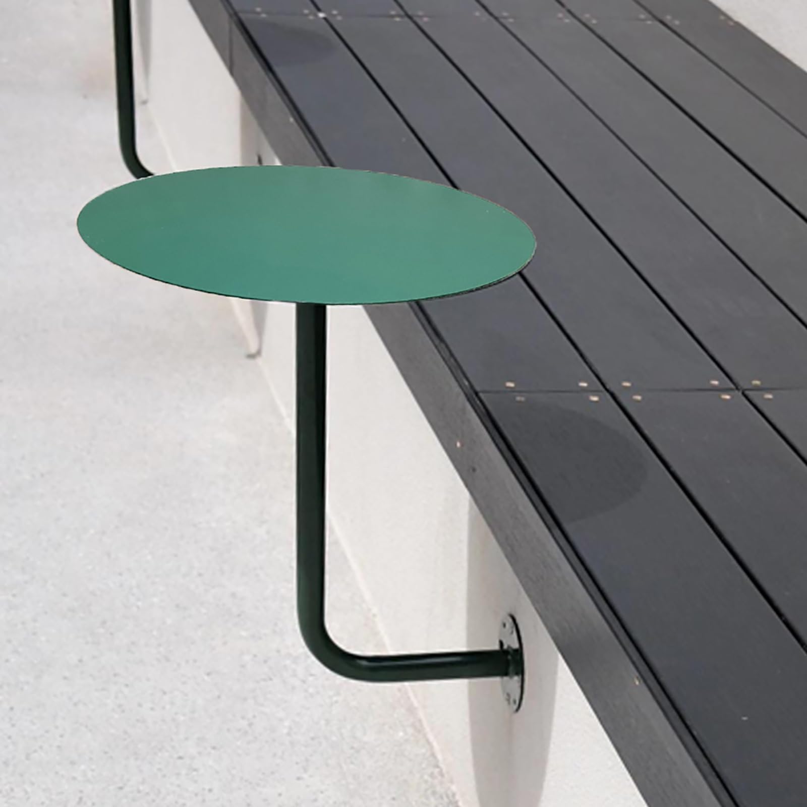 Tavolino da caffè da parete con piano rotondo e porta carte da caffè, tavolino salvaspazio per decorare la casa e mobili moderni per il soggiorno