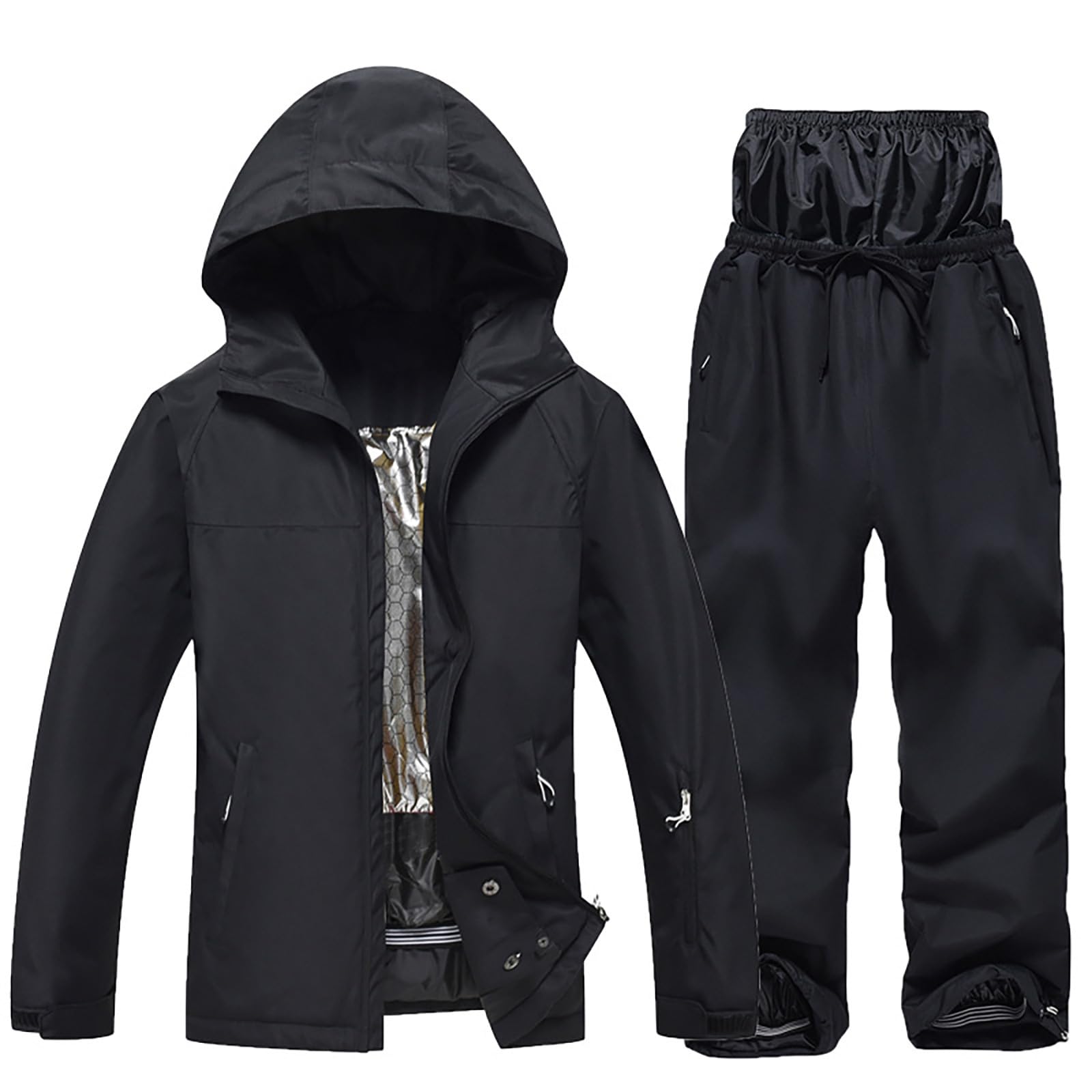 Sunnyuk Tuta da Sci Uomo Completo Invernale da Neve Salopette Intera Taglie Forti Tuta Termico Elegante da Snowboard da Sci Curvy Impermeabili