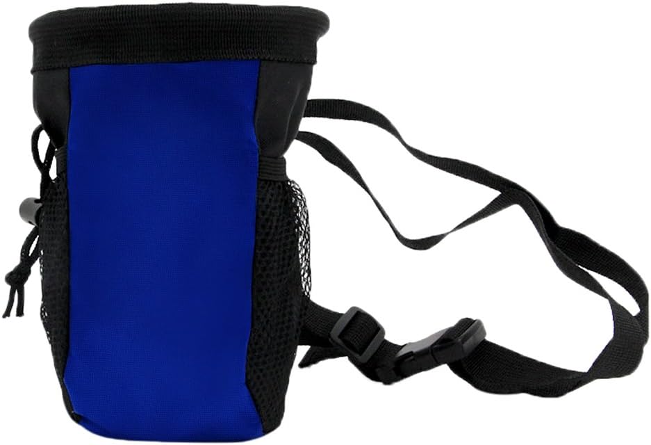 ZEROYOYO Portable Outdoor Walking Pet Dog Puppy Snack Obedience Agility Bait Training Food Treat Pouch Storage Bag Holder (Black & Blue)