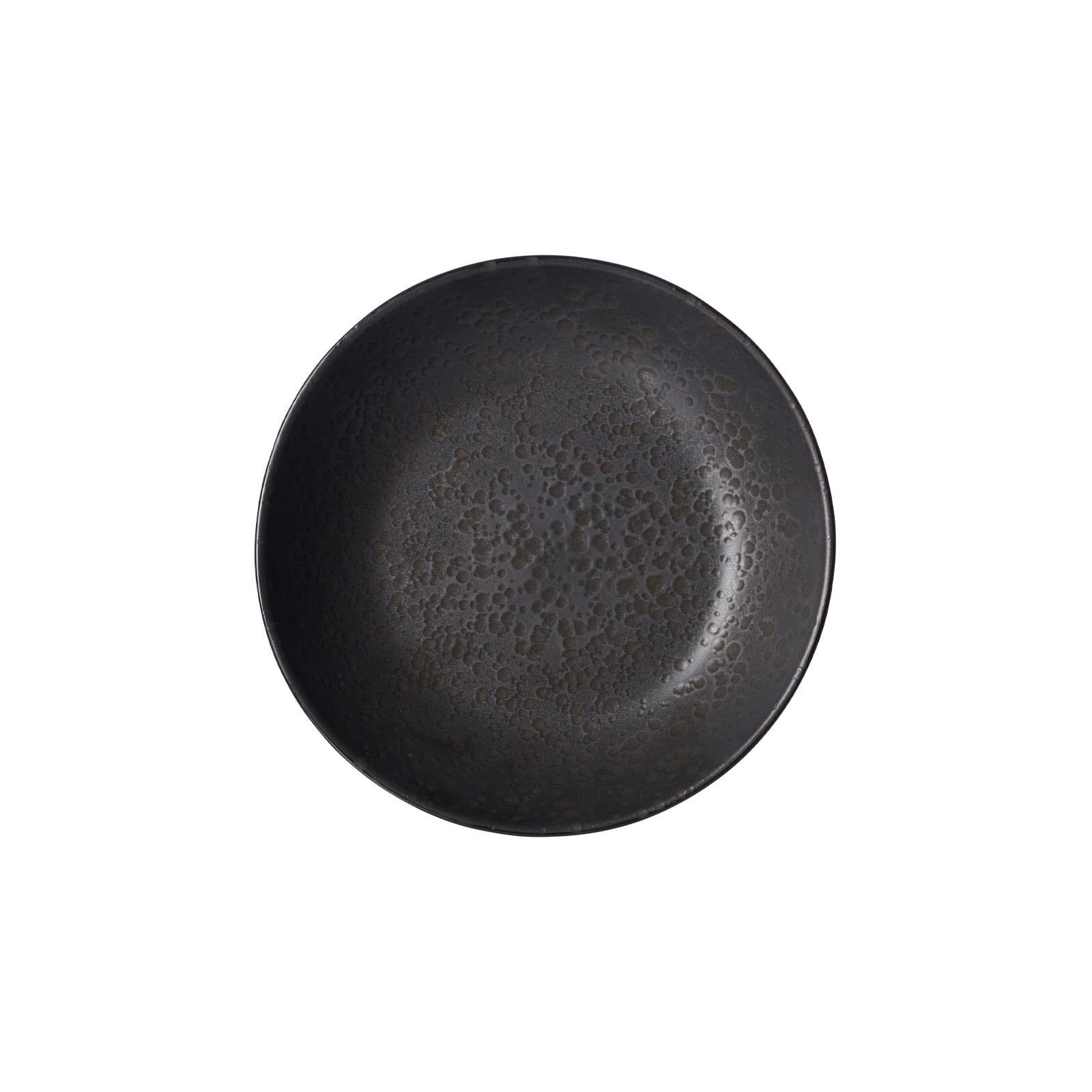 Ritzenhoff & Breker Kitwe Suppenschalen 6er Set, 20 cm, Tiefe Schalen mit matter Maserung, Unikate durch Reaktivglasur, Steingut, Schwarz