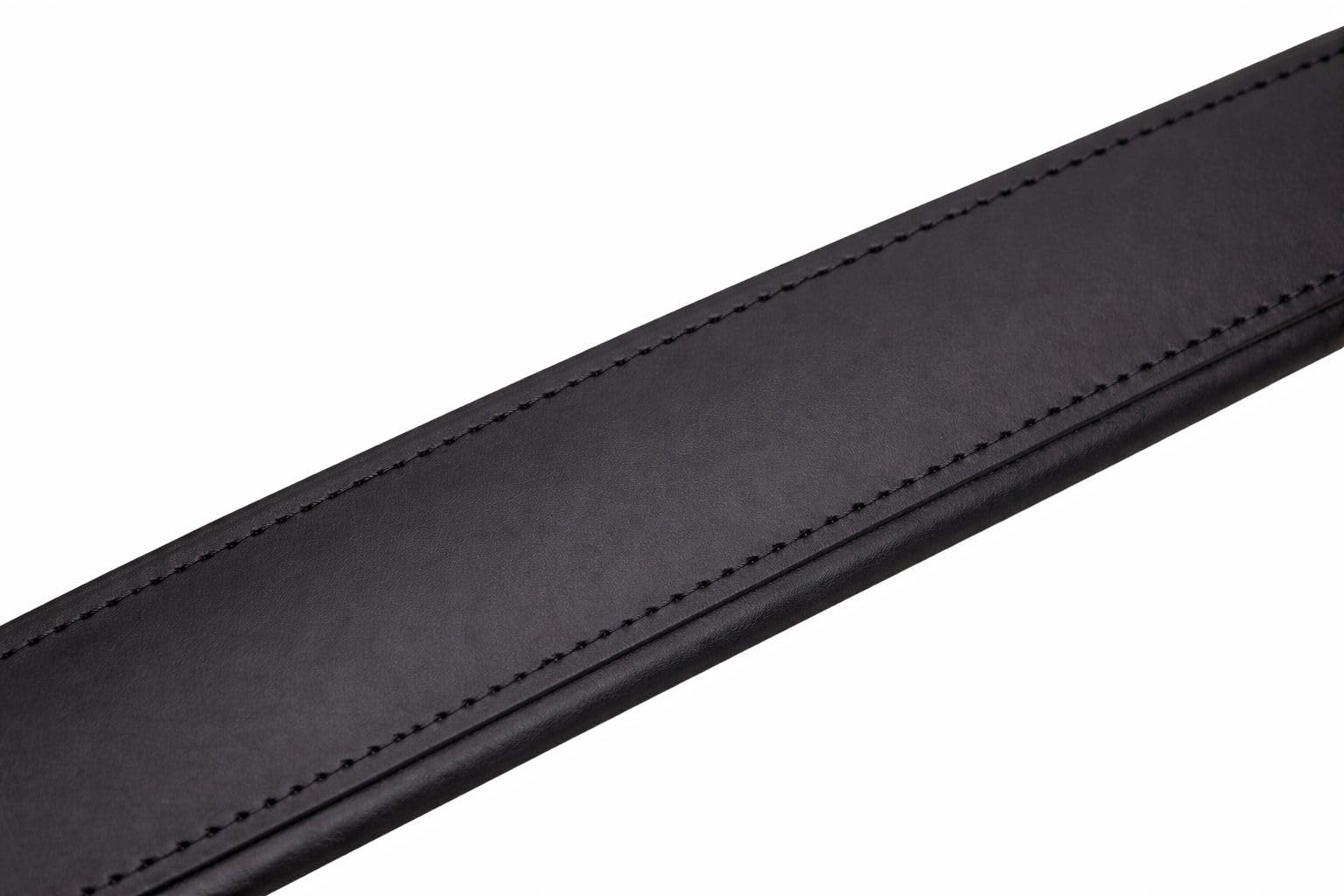 Generisch Akkordeon Bassriemen 32–72 Bässe – Modell 4855 in Schwarz – 48 cm langer Bassgurt aus Echtleder, gepolstert & verstellbar – ideal für kleine bis mittlere Akkordeons, robust & komfortabel