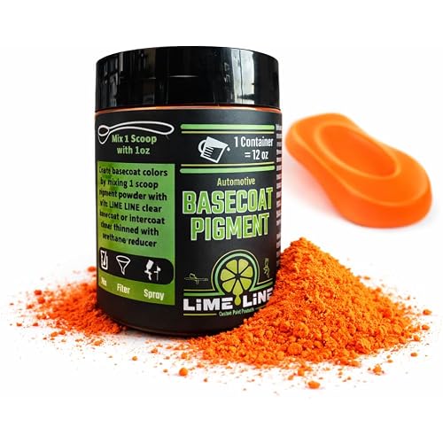 LiME LiNE Bright 90's Neon Basecoat Maker Pigment Powder, Automotive Grade Basecoat (Bright 90s Neon Orange)