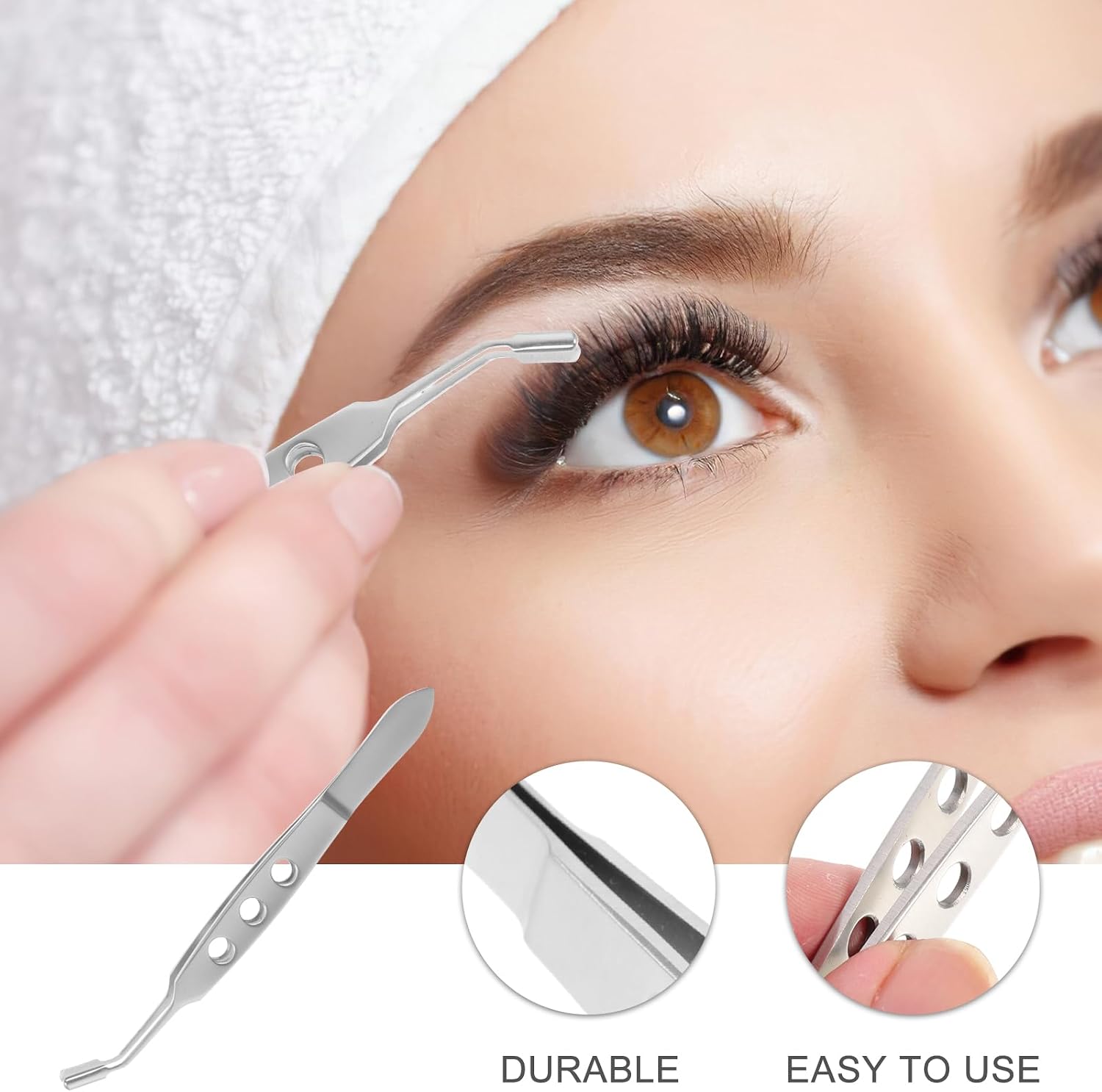 Meibomian Gland Expressor, Stainless Steel Eyelid Massage Tweezers Dry Eye Eyelid Clean Tools Eye Stye Treatment Remover Meibomian Gland