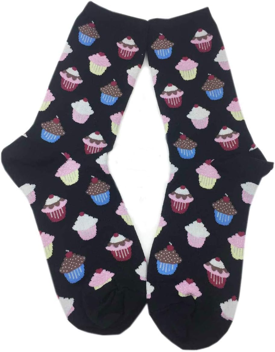 aesthetinc Cocktail Drink Coffee Pizza Shrimp Veggie Fruit Junk Food Novelty Cotton Socks Sport Exercise Gift