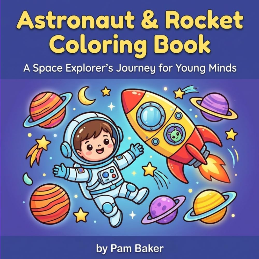 Astronaut & Rocket Coloring Book: A Space Explorer's Journey for Young Minds