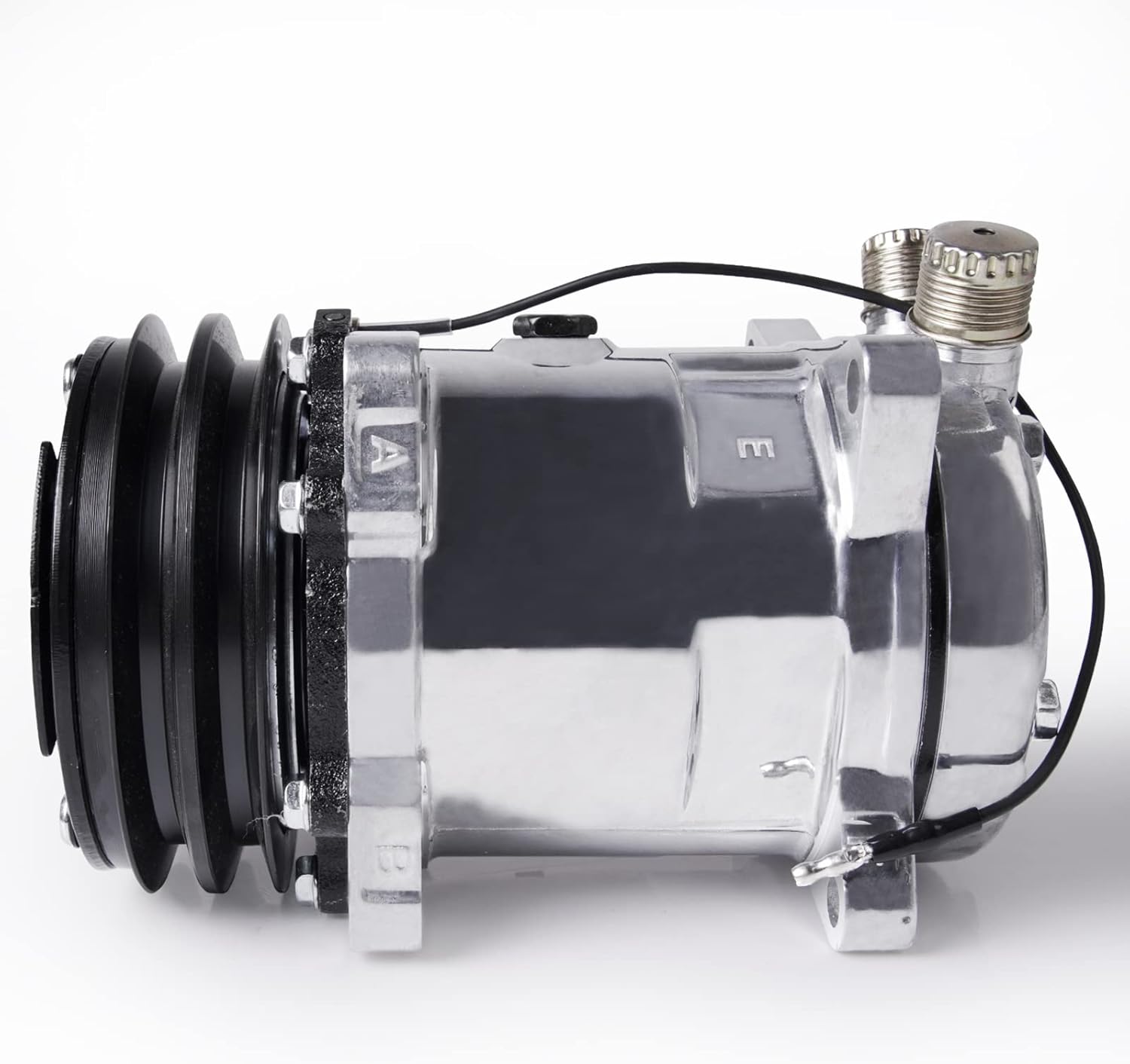 Amazon.com: Dilomber 2 Groove Universal A/C Compressor, Chrome 12V 2PK ...