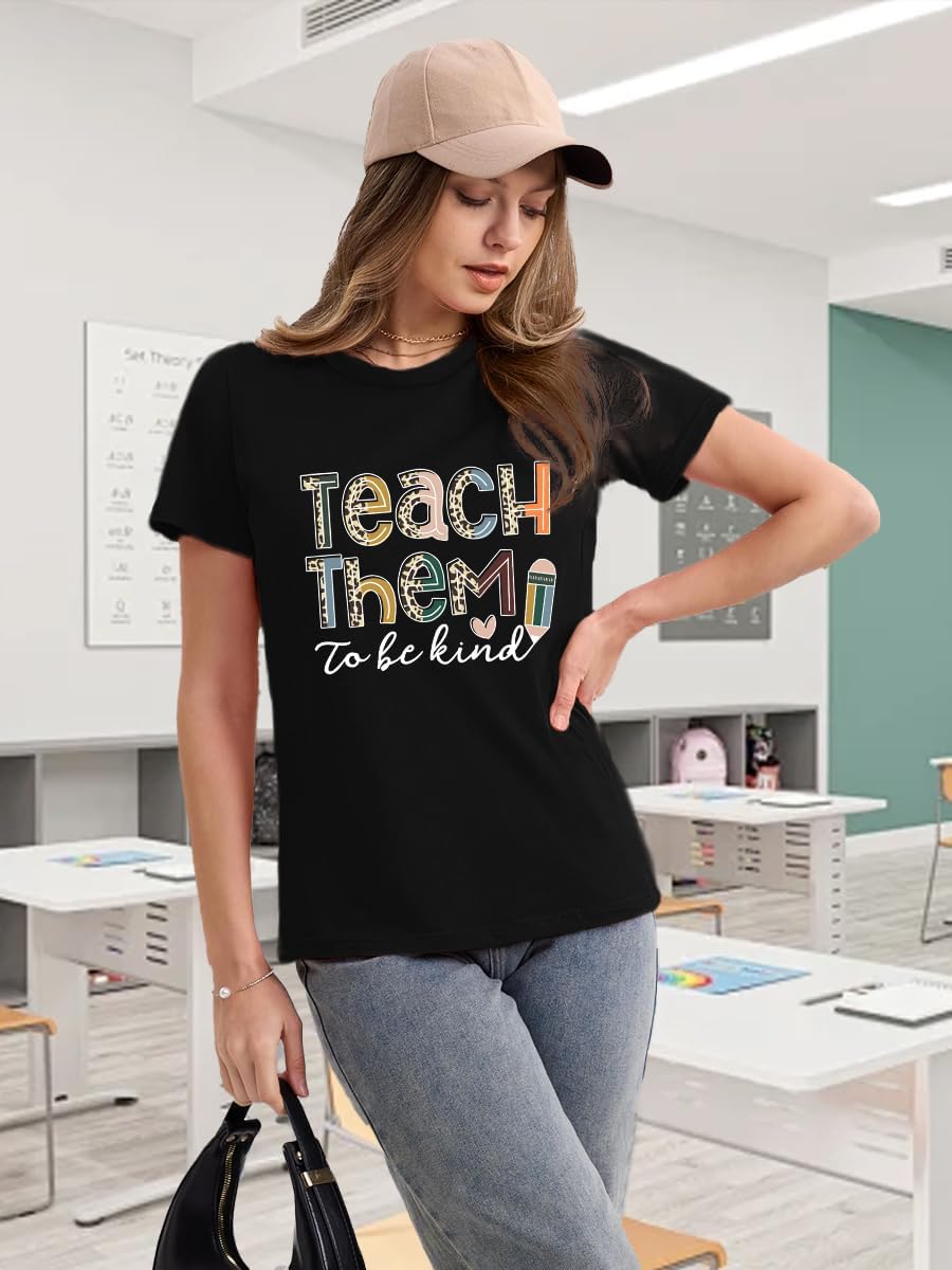 Teacher Shirts for Women Teach Teaching Tshirt Teacher Life Tee Tops - Image 4