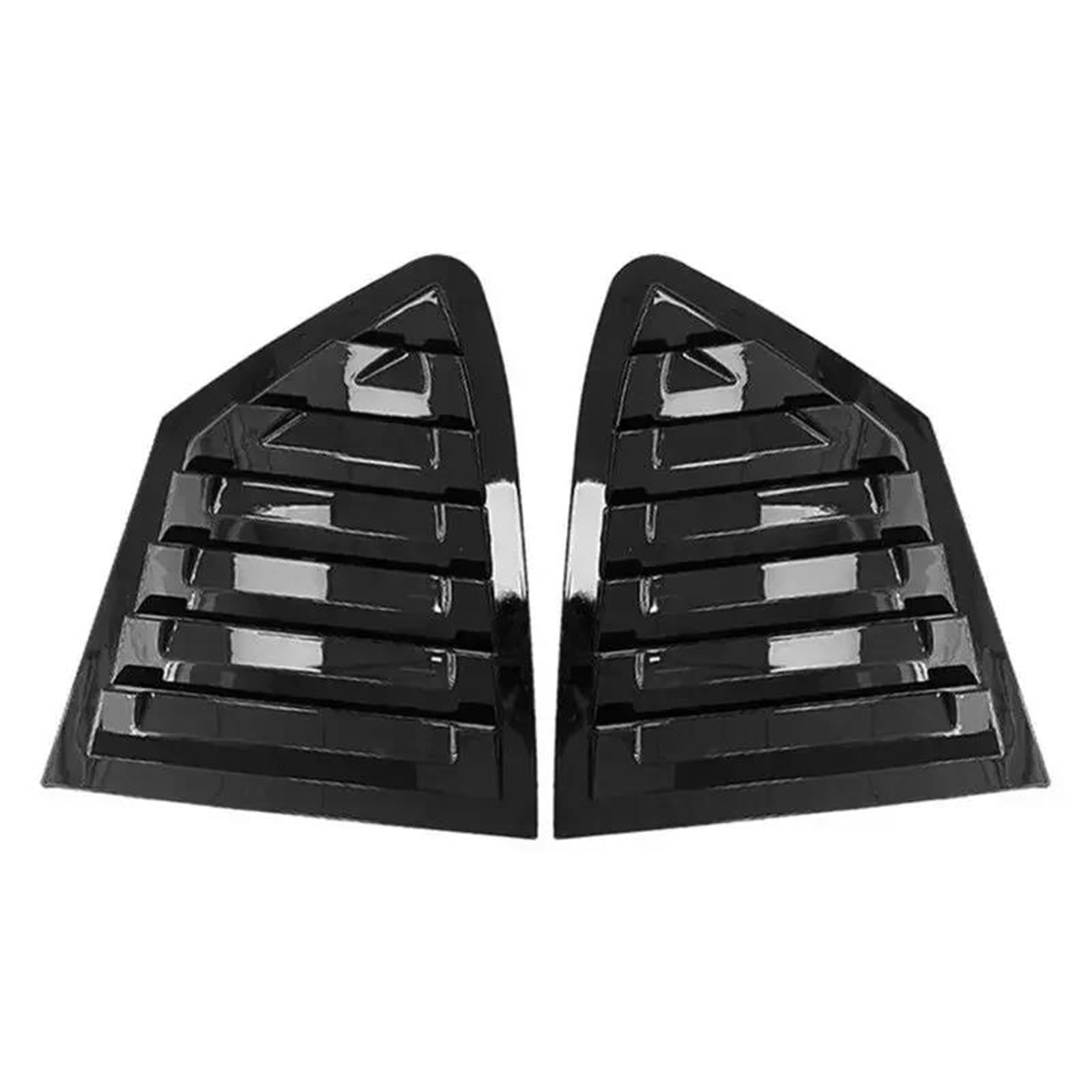 HGPVPKZAZD Car Rear Window Spoiler Tail Wing For Focus 2019-2023 Sedan Hatchback ABS Plastic Rear Window Louver Scoop Cover Side Vent Trim Rear Window Side Splitter Wing(Glossy Black)