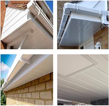 Hollow Soffit Cladding Board - White Plastic Soffit Board 5m Length x 300mm - 2 Length Pack