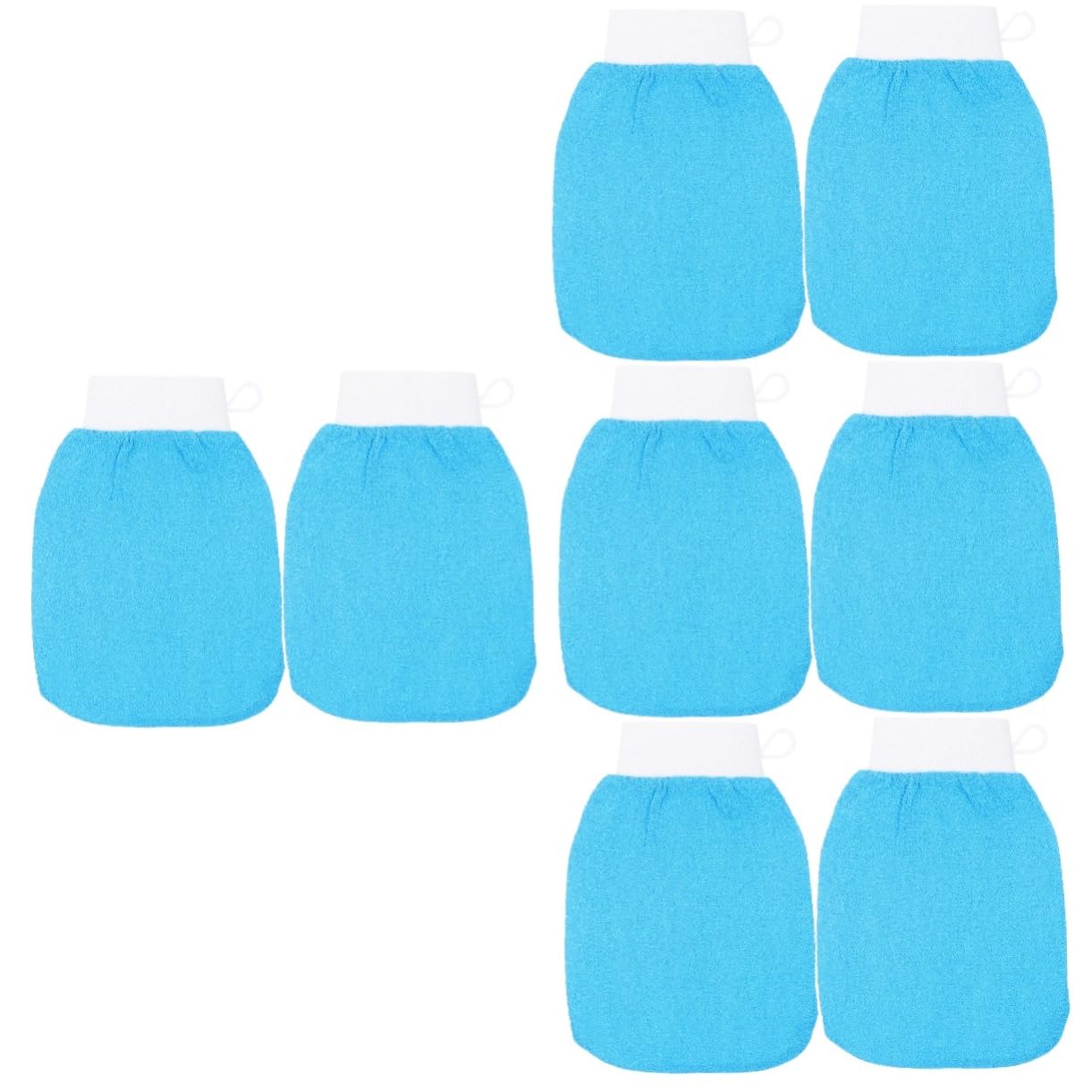 Healeved 8 Piezas Guantes Exfoliantes Guantes De Lufa Fregadora De Ducha De Doble Cara Toalla De Limpieza Guante De Spa Piel Muerta Limpiando Suministros Limpio Seda Artificial