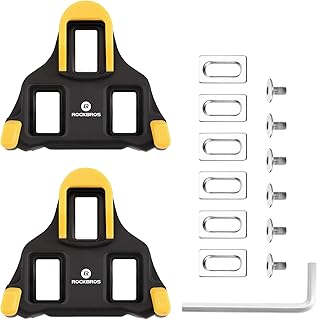 ROCKBROS ROCKBROS Bike Cleats - Compatible with Shimano SPD Pedal Cleats, 6 Degrees Float Indoor Cycling, and Mountain Biking - Easy Cleat Release, Top Power Transfer