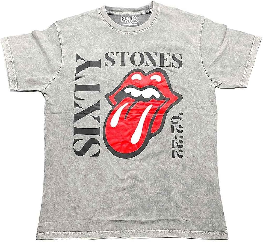 Amazon.com: The Rolling Stones Sixty Vertical T-Shirt Grey S