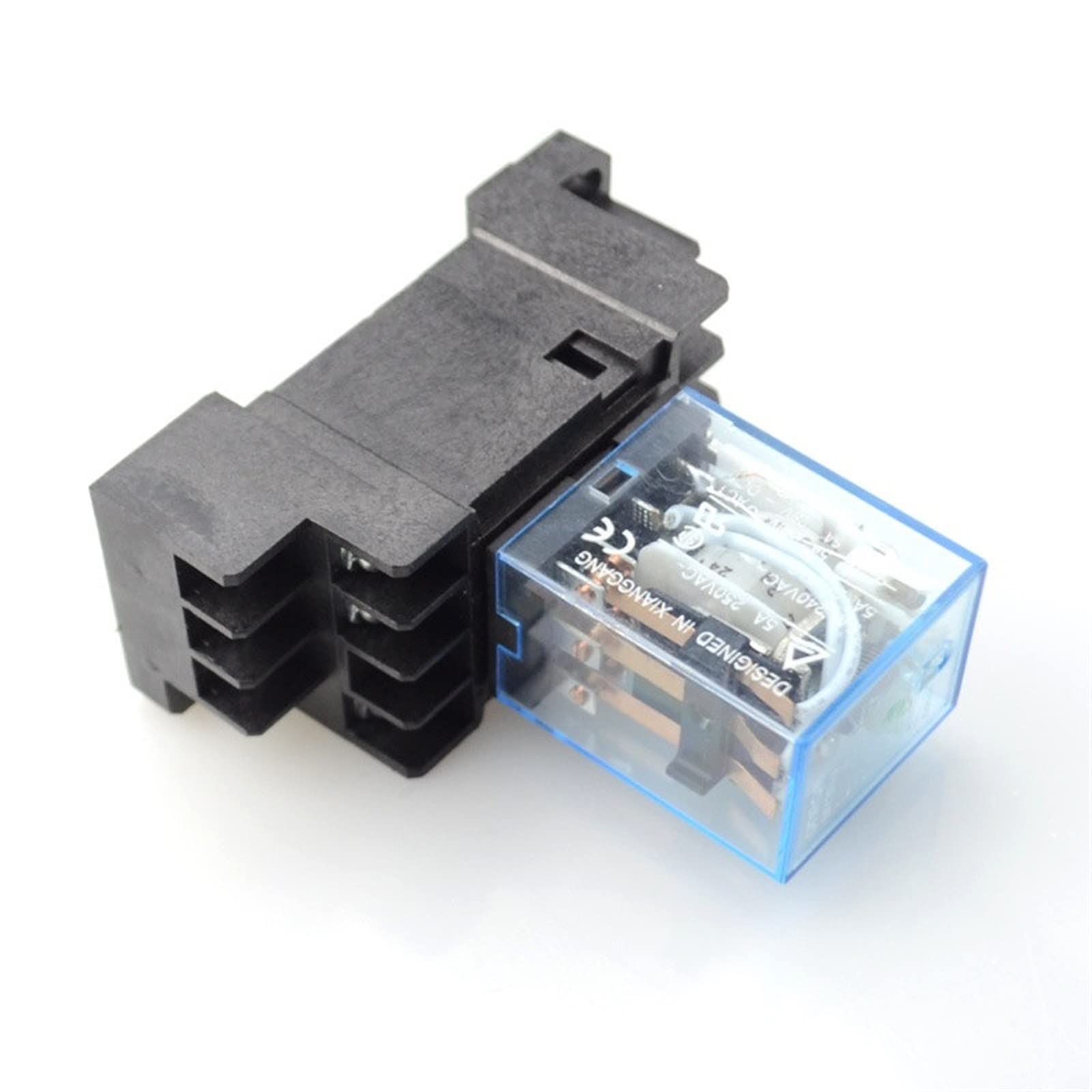 Przekaźnik pośredni MY3NJ mały przekaźnik elektromagnetyczny przekaźnik zasilający z gniazdem 11 pinów DC 12 V AC 12 V DC 24 V AC24 V AC110 V AC220 V (przekaźnik DC24 V)