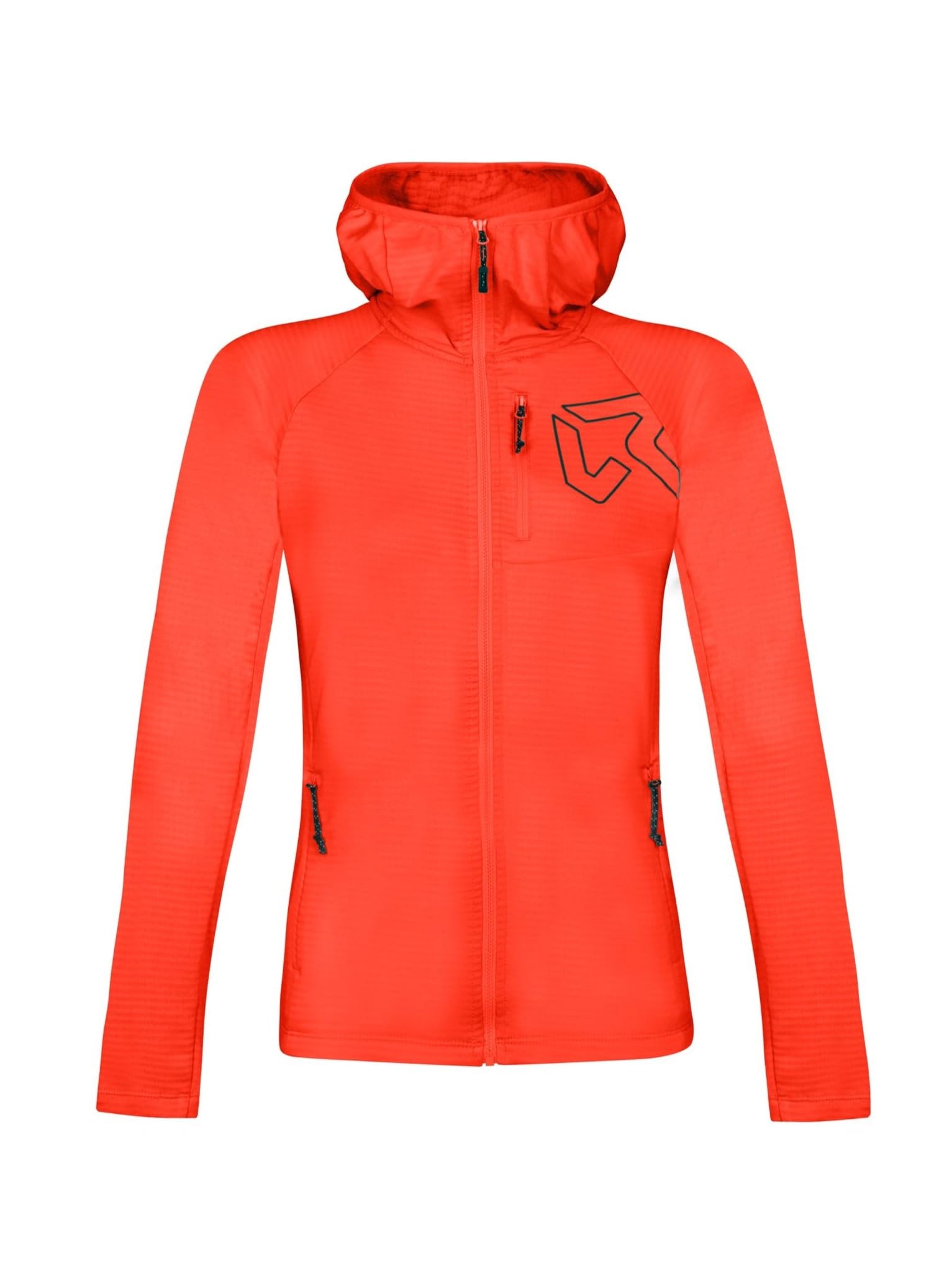 Rock Experience | Arrows Hoodie Woman Fleece | Technical Mountain Sweatshirt | Outdoor Coral