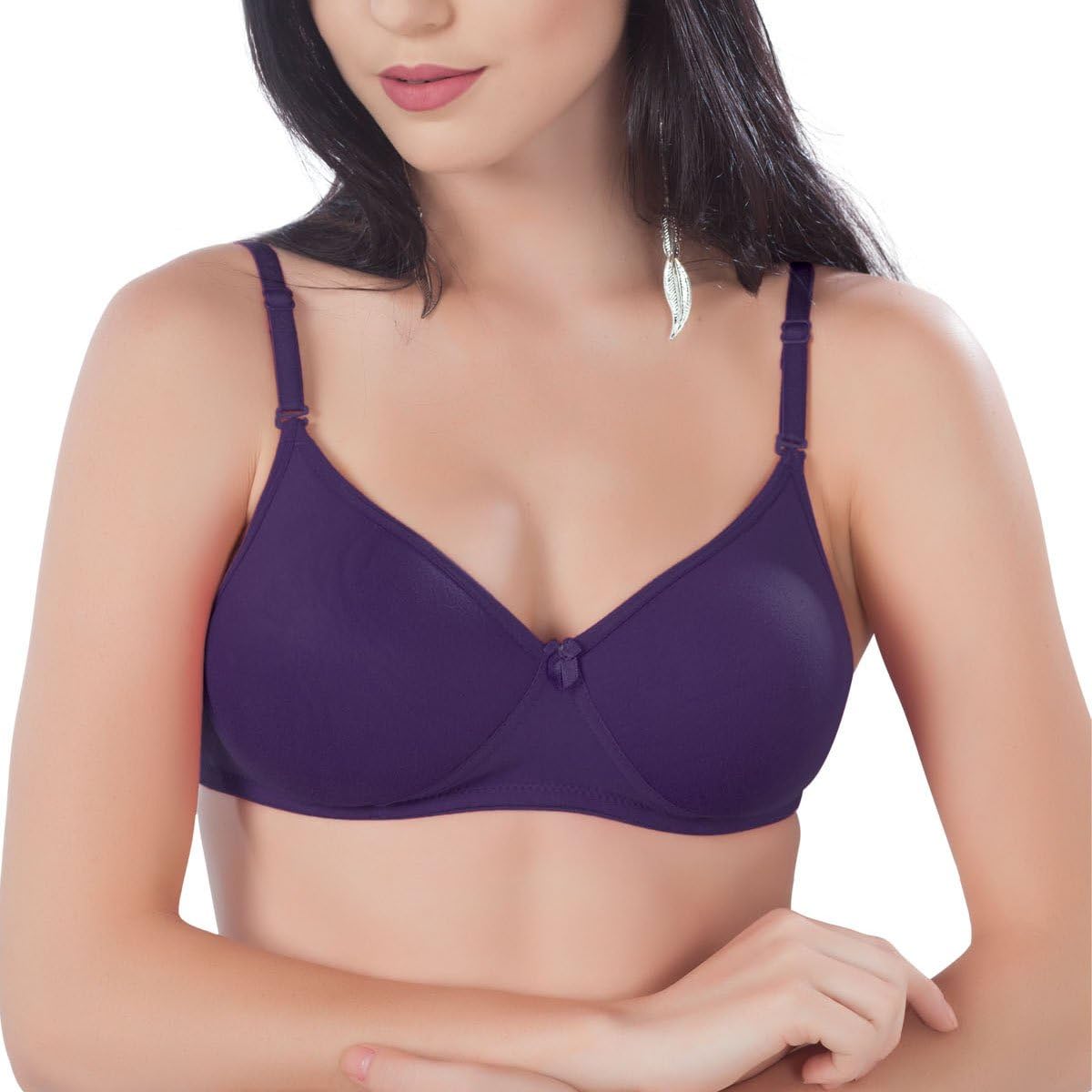 SIMONI Women's Polycotton Full Coverage Padded T-Shirt Bra