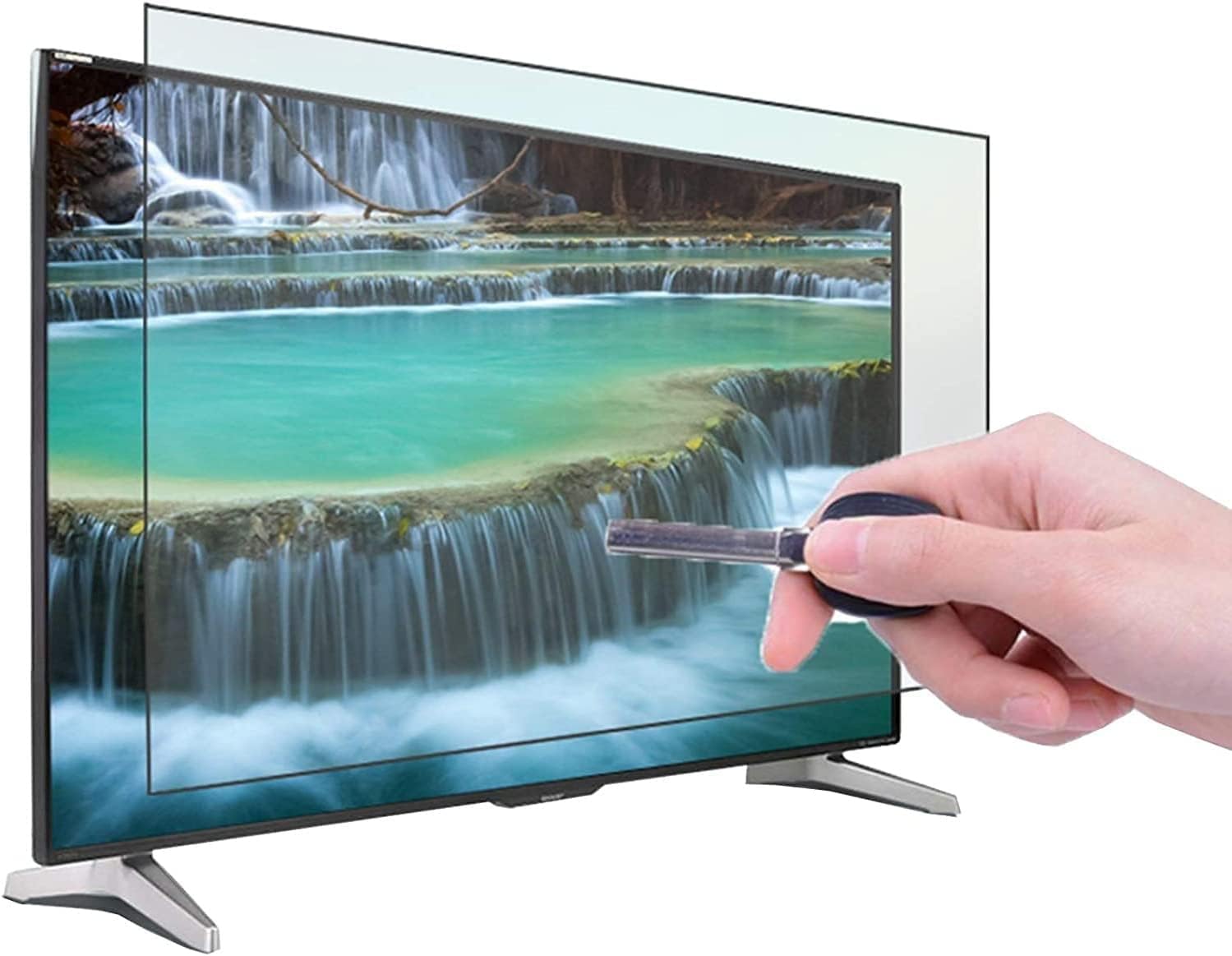 REKOON tv Screen Protector TV Screen Protective Film Children's Anti-Smash Explosion-Proof Screen Film Home TV Anti-Blue Light Protective Film(Color:55" 1211 * 682mm)